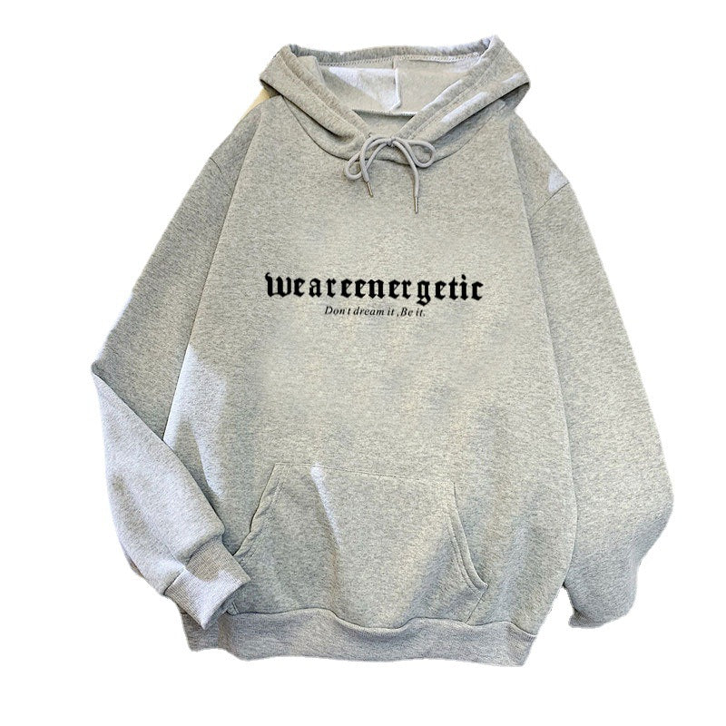 Women's hoodie with creative text and comfortable fit Lisslune
