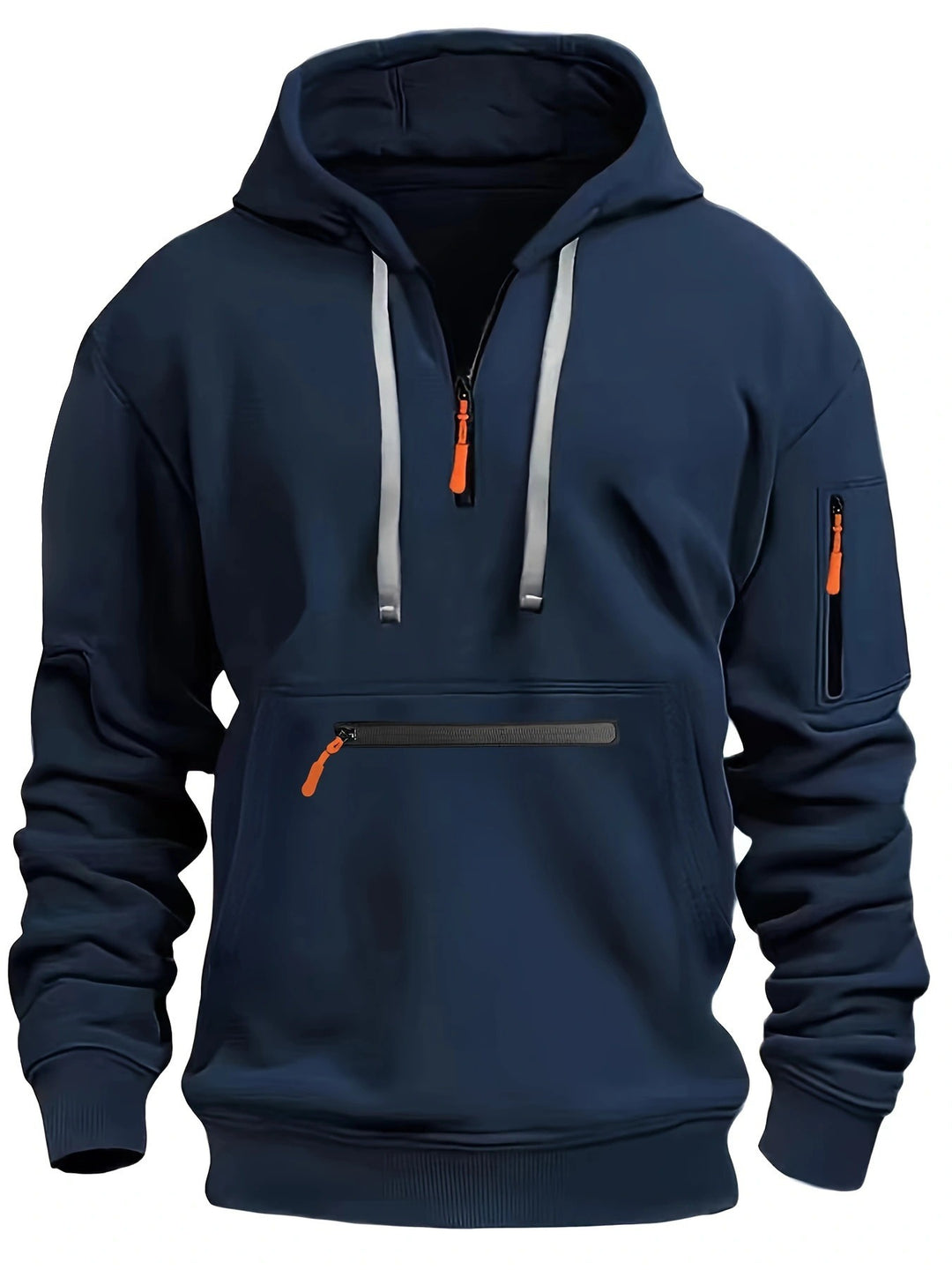 Men's Practical Hoodie with Innovative Zipper Pocket Lisslune