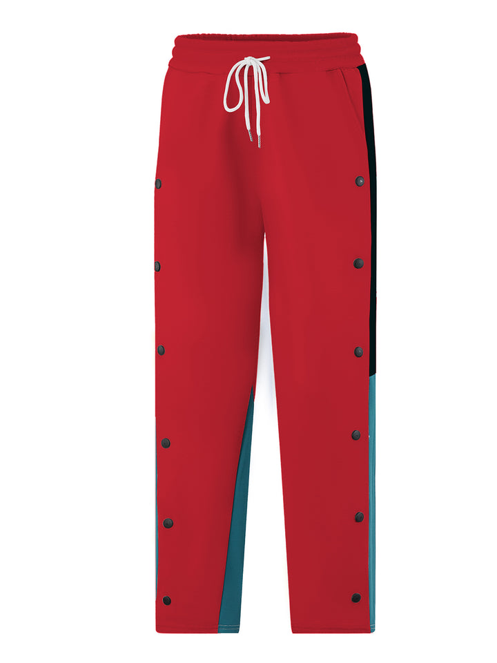 Men's sporty training pants with snap button closure and breathable structure Lisslune