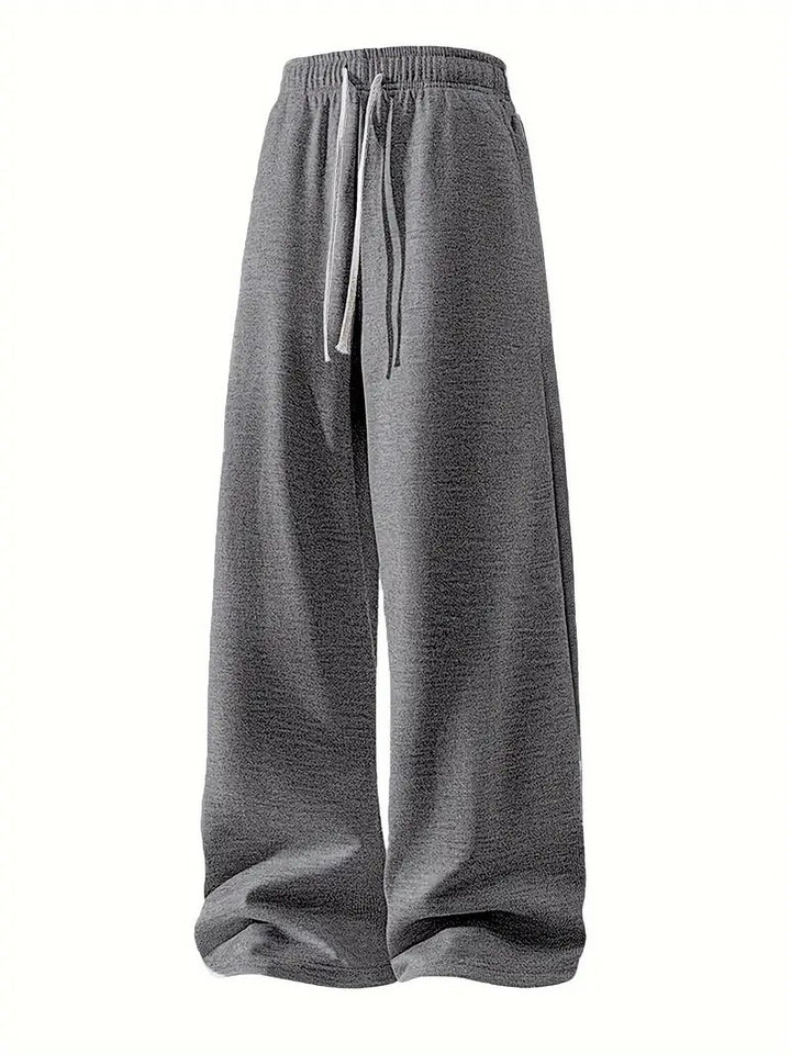 Women's casual loose-fit leisure pants with elastic waistband and practical pockets Lisslune