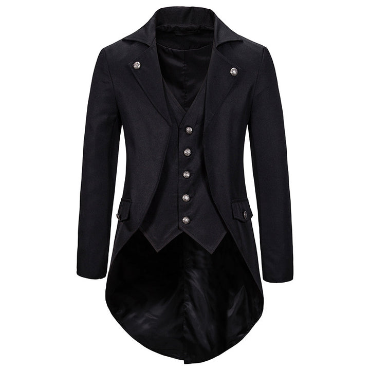 Men's elegant blazer with asymmetrical cut and floral design Lisslune