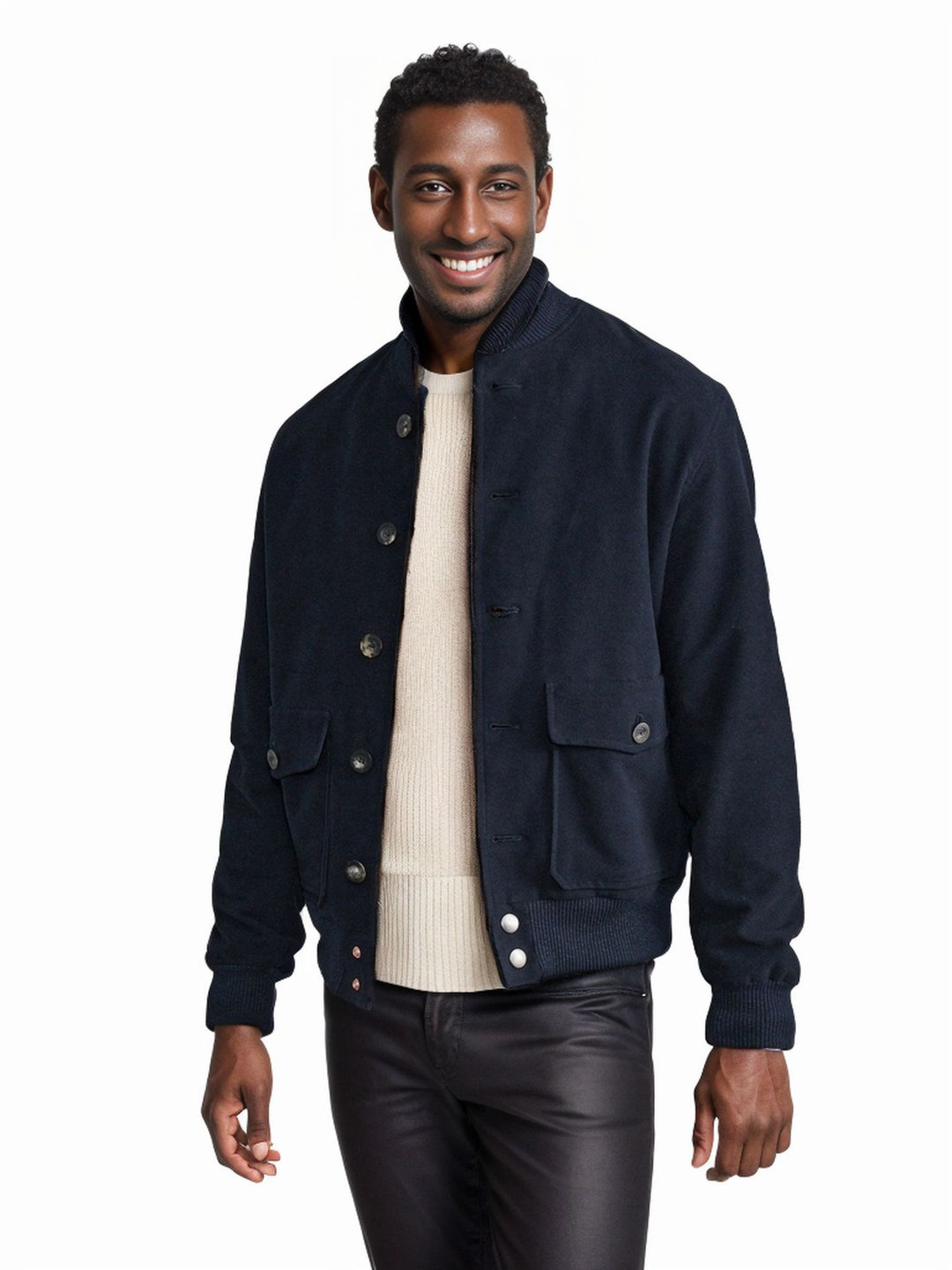 Men's casual bomber jacket made of high-quality material with practical pockets Lisslune