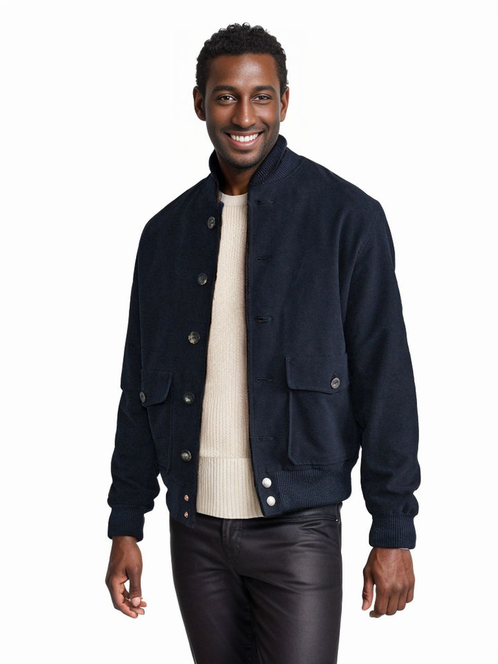 Men's casual bomber jacket made of high-quality material with practical pockets Lisslune