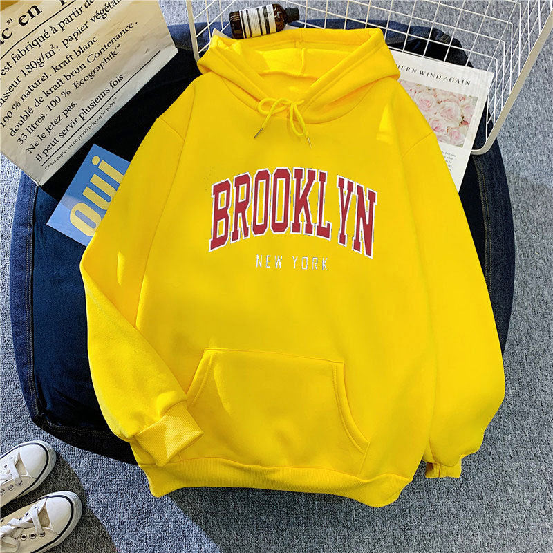 Women's hoodie with stylish Brooklyn print Lisslune