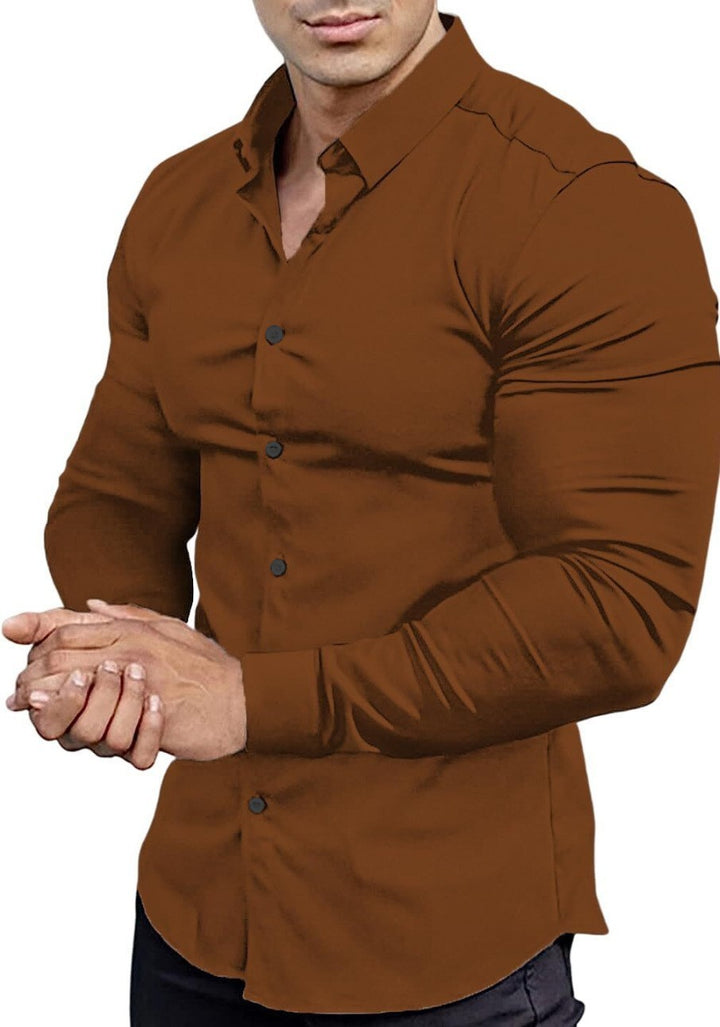 Men's long-sleeve shirt with a fitted silhouette and elegant collar Lisslune