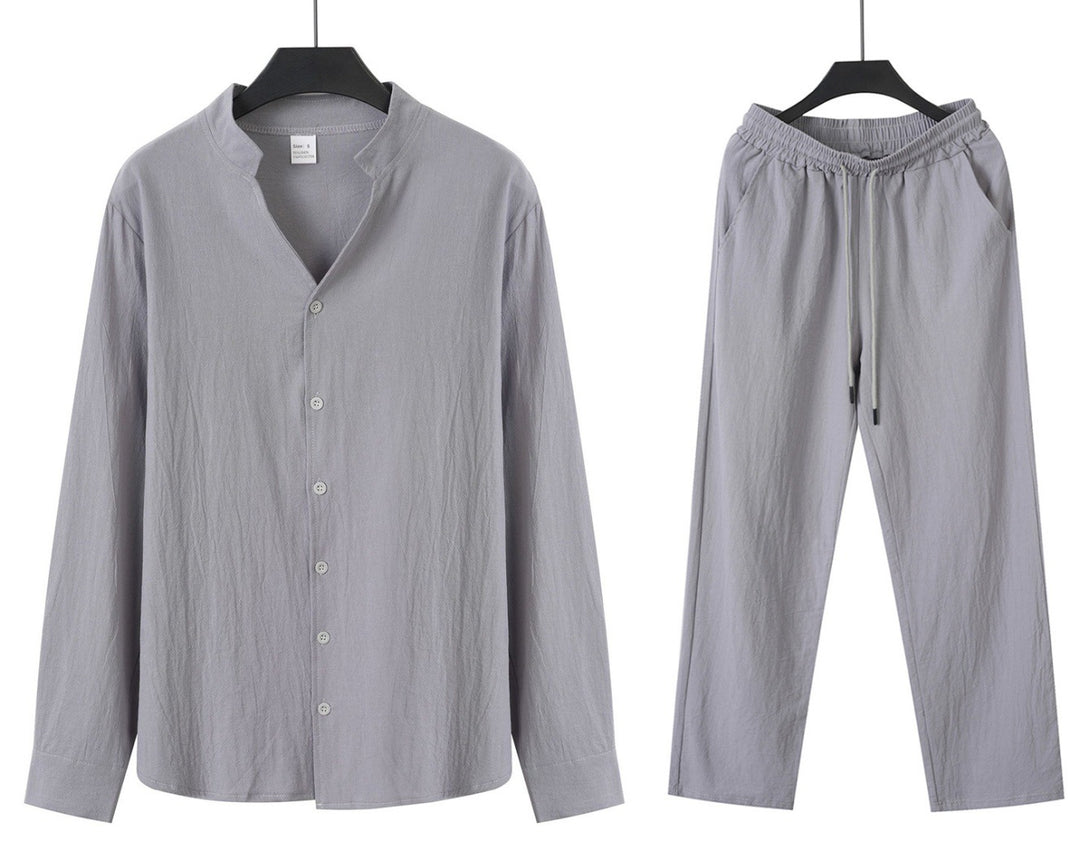 Men's Comfortable and Stylish Pajama Set with Shirt and Pants Lisslune