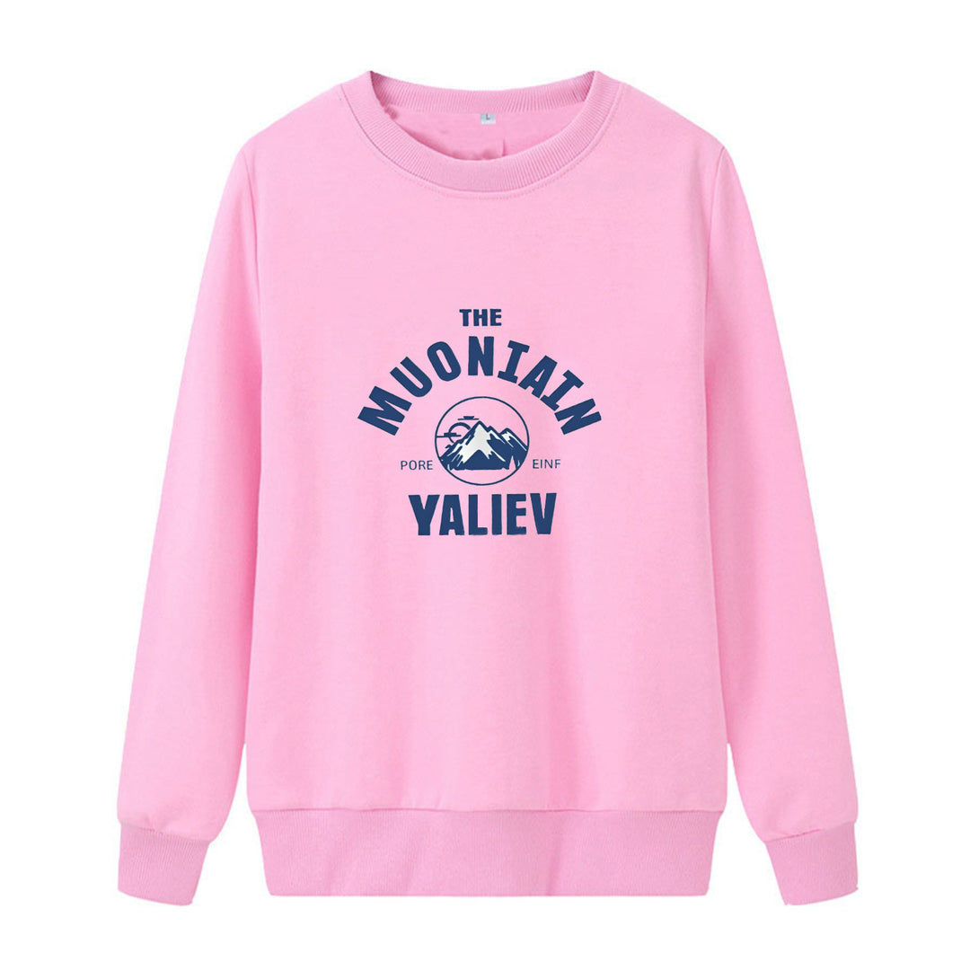 Women's cozy sweatshirt with front mountain motif Lisslune