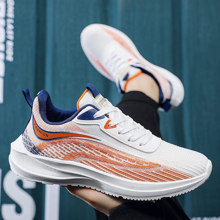 Men's Sporty Sneakers with Breathable Mesh Upper and Cushioning Sole Lisslune