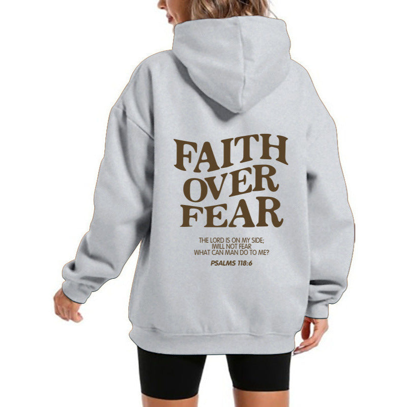 Women's hoodie with motivational lettering and comfortable fit Lisslune