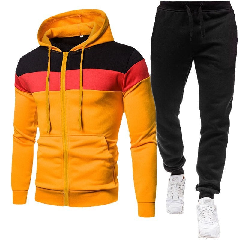 Men's sporty jacket set with comfortable sweat fabric and elastic jogging pants Lisslune
