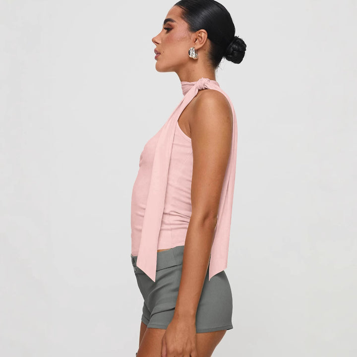 Damen elegantes Top mit femininer Schleifenoptik Lisslune