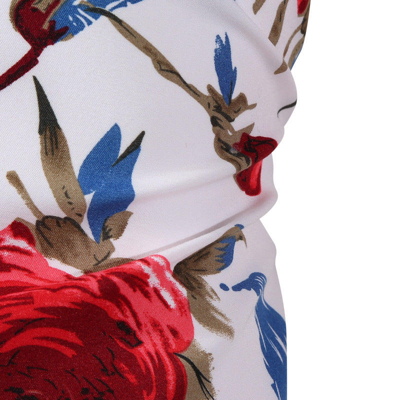 Men's long-sleeve shirt with floral pattern and modern cut Lisslune