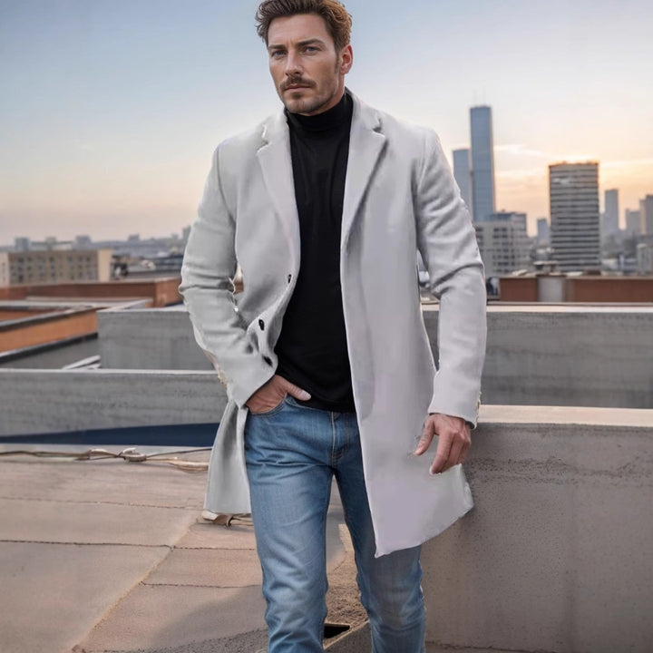 Men's Elegant, Timeless Wool Coat Lisslune