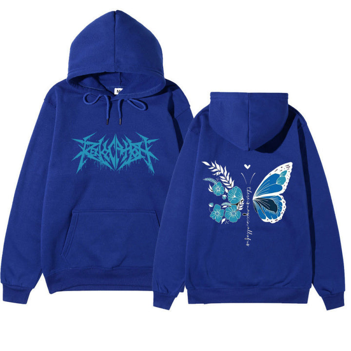 Women's hoodie with unique butterfly and flower motif Lisslune
