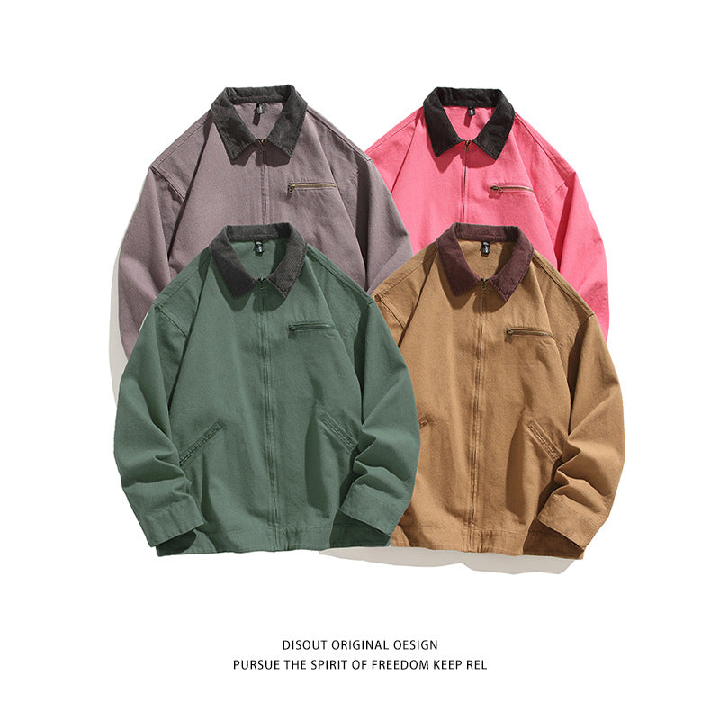 Men's casual transitional jacket with robust stand-up collar Lisslune