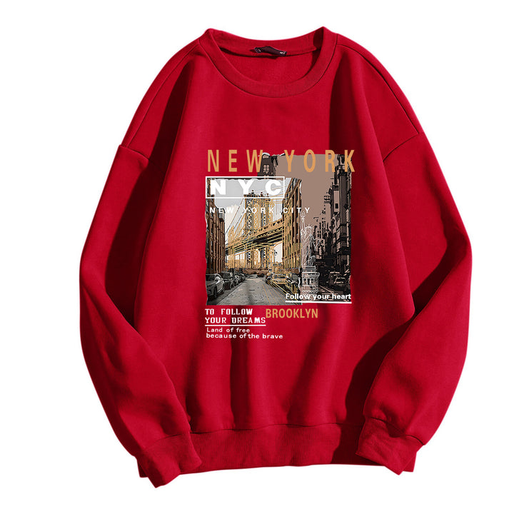 Ladies comfortable sweatshirt with NYC motif Lisslune