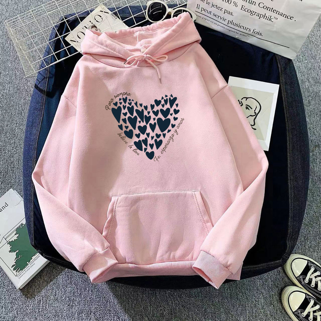 Women's hoodie with creative heart design Lisslune