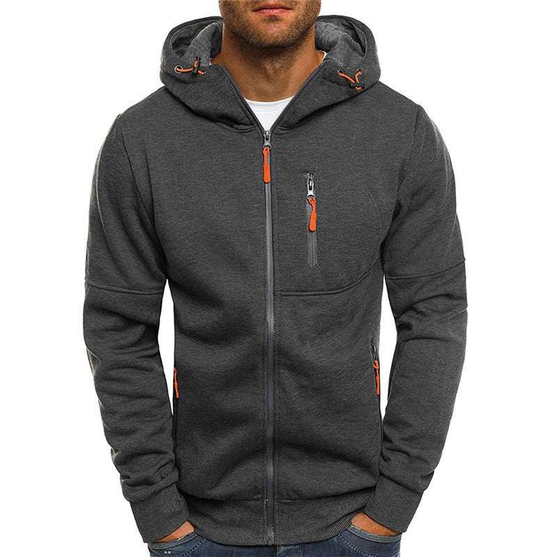Men's functional hoodie with a slim fit and practical zippered pockets Lisslune