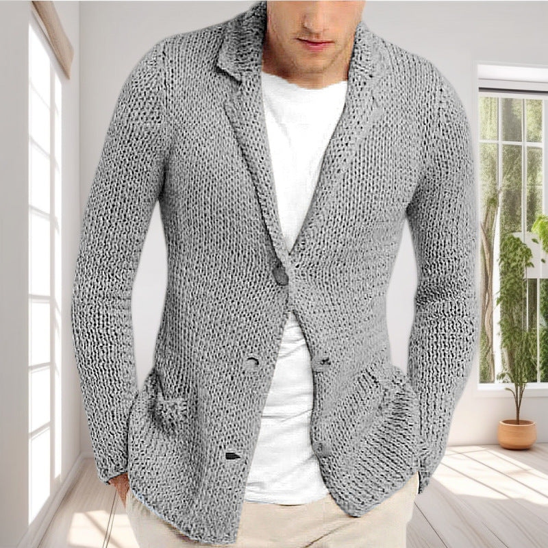 Men's Knit Blazer Lisslune