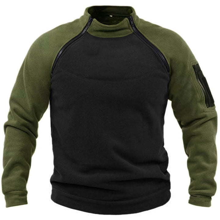 Men's functional fleece pullover with high collar Lisslune