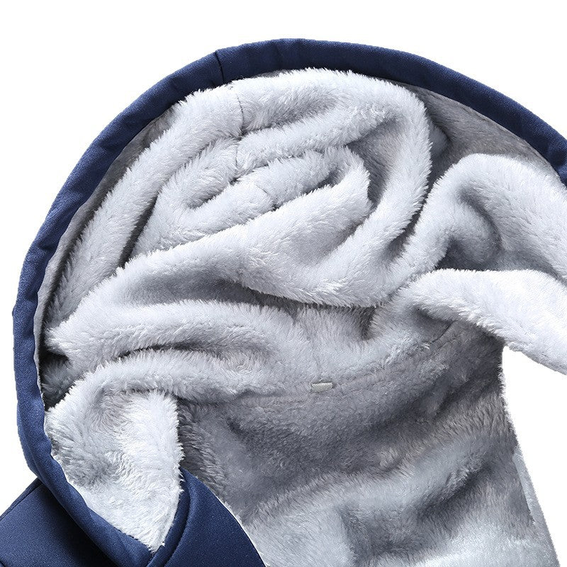 Men's Fleece Tracksuit with Hood and Elastic Waistband Lisslune
