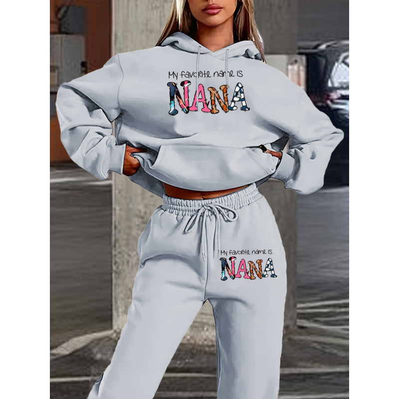 Women's tracksuit with creative lettering and comfortable fit Lisslune