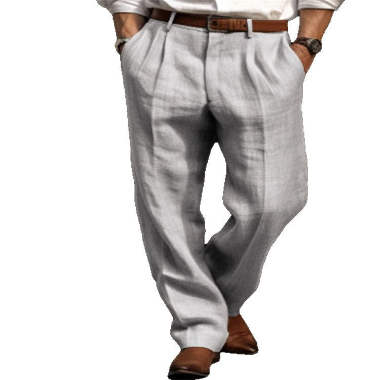 Men's Elegant Linen Pants with Comfortable Fit Lisslune