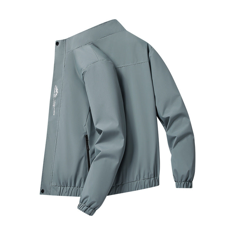 Men's Breathable Transitional Jacket with Adjustable Collar and Practical Pockets Lisslune