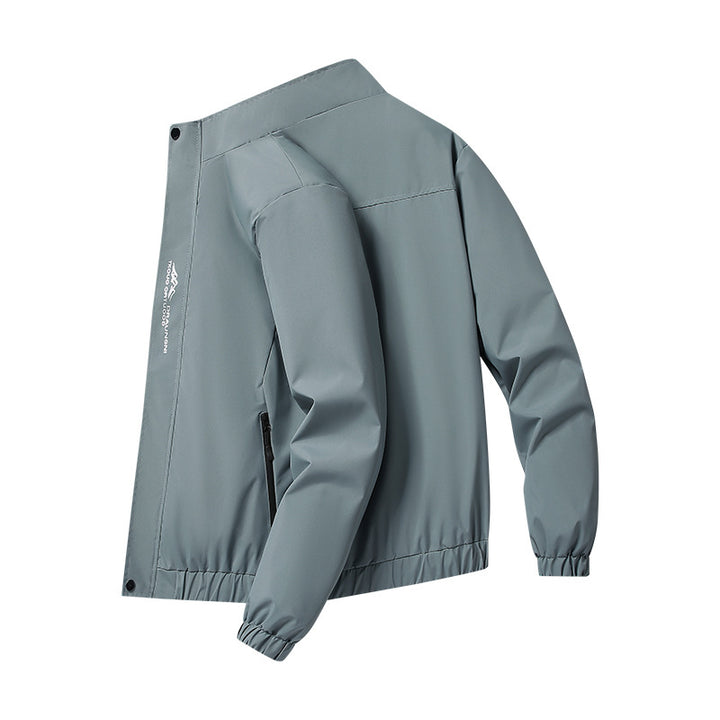 Men's Breathable Transitional Jacket with Adjustable Collar and Practical Pockets Lisslune