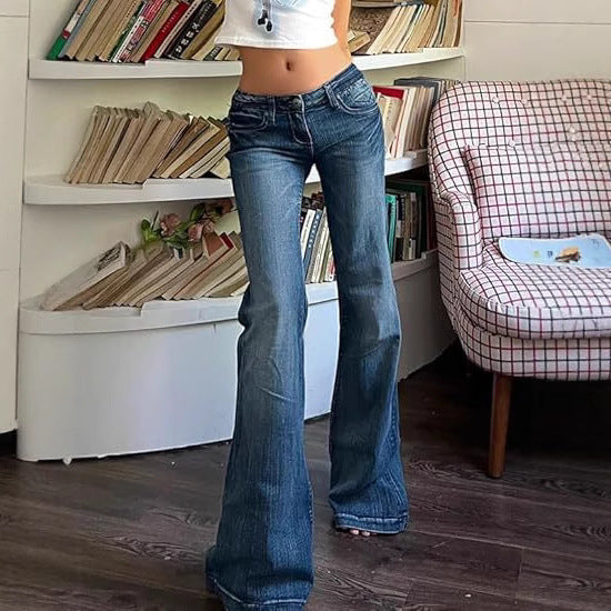 Women's Bootcut Jeans with Flexible Fit and High Waist Lisslune