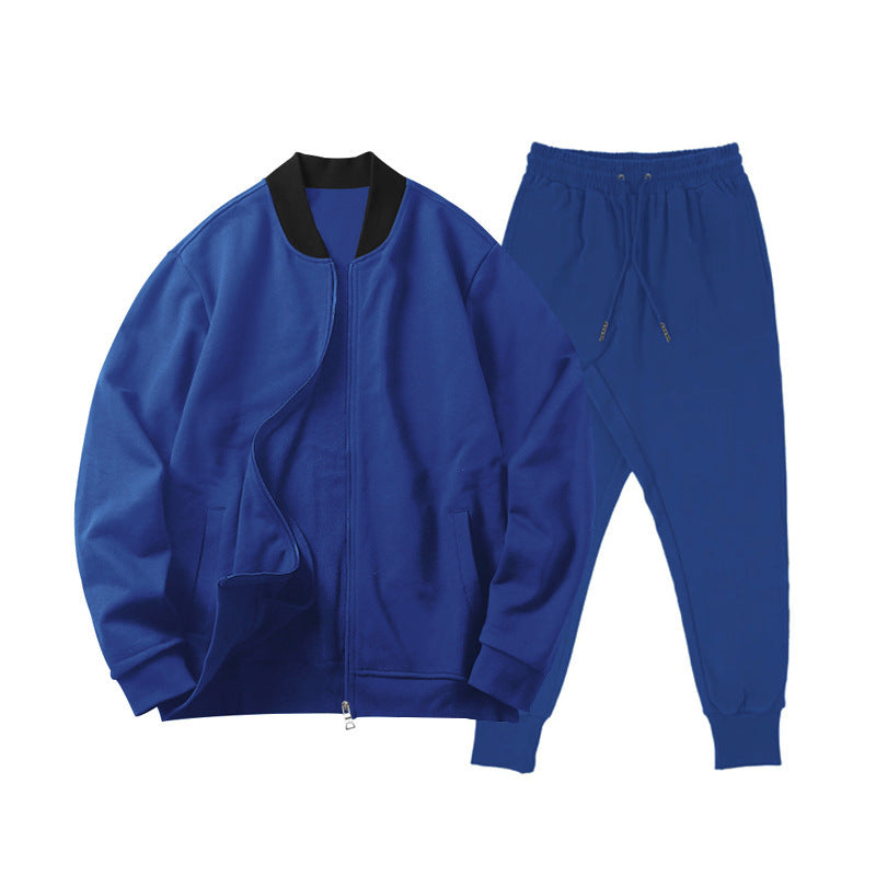 Men's sporty leisure set with soft fleece material and practical hood Lisslune