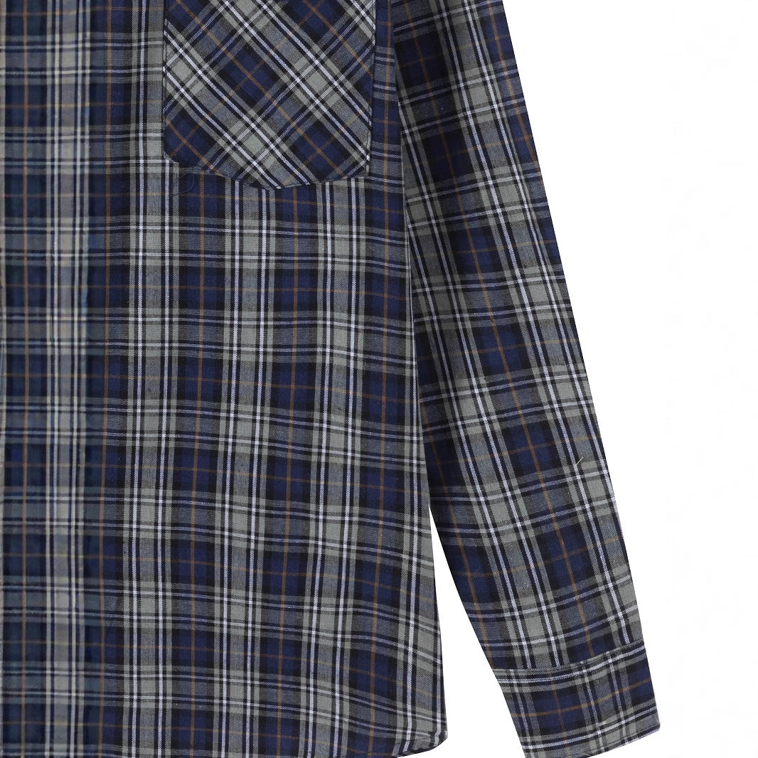 Men's checked long-sleeve shirt with modern cut Lisslune