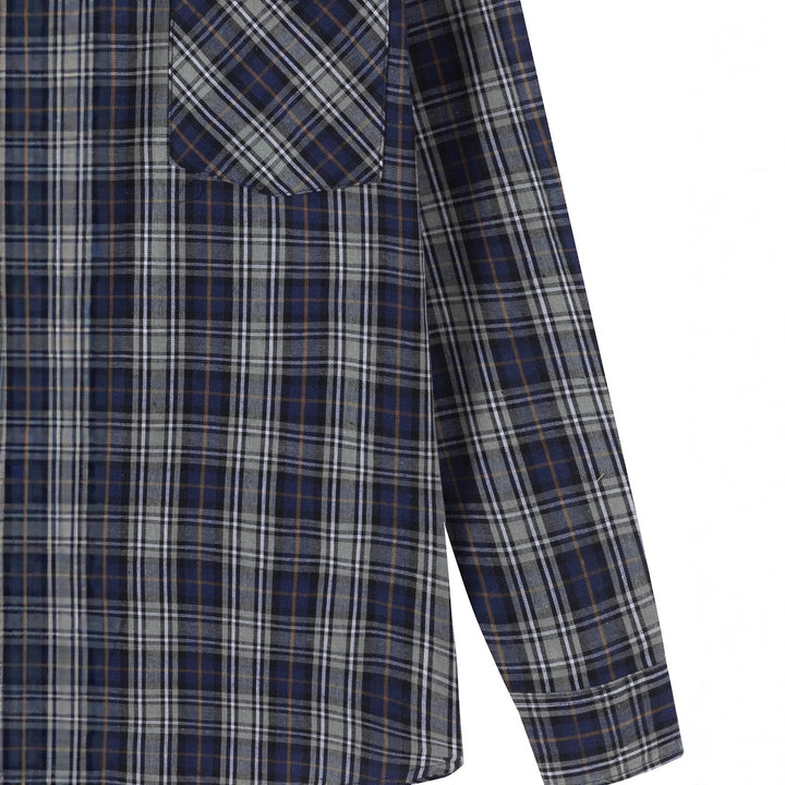 Men's checked long-sleeve shirt with modern cut Lisslune