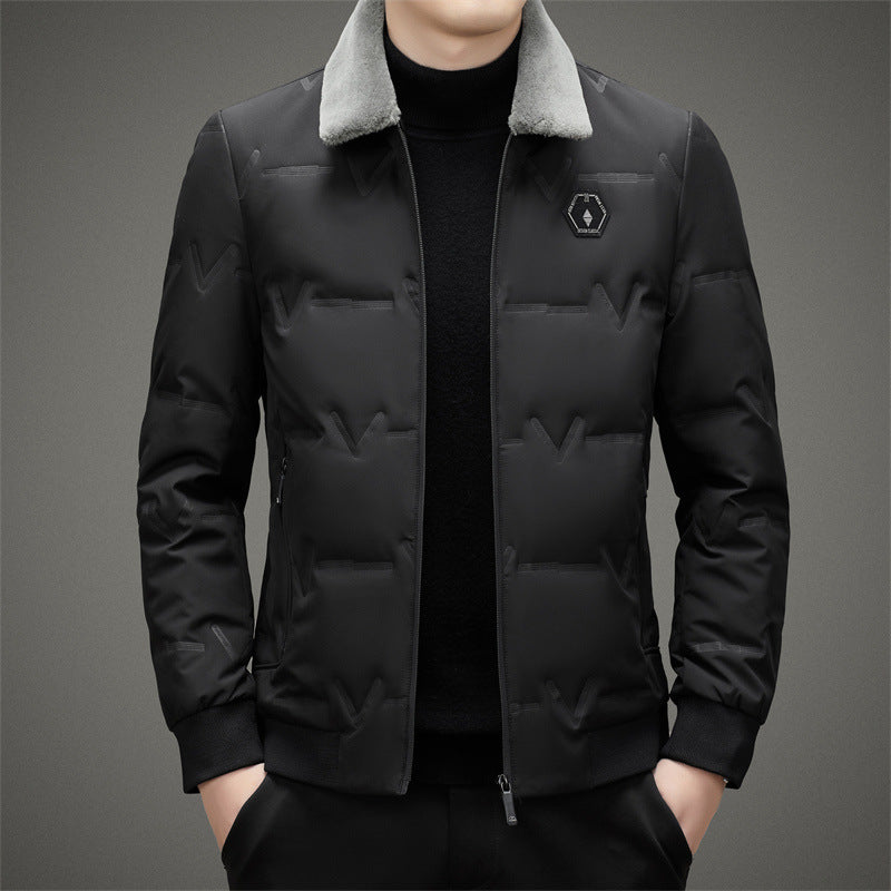 Men's Stylish and Functional Quilted Jacket with Soft Collar Lisslune