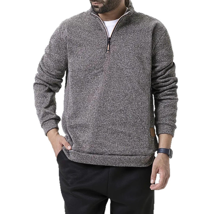 Men's fleece pullover with half zipper Lisslune
