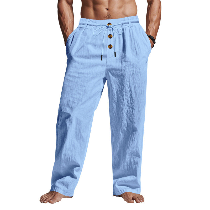 Men's airy beach pants with adjustable drawstring and practical side pockets Lisslune
