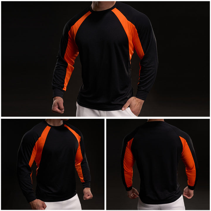 Men's Sporty Long-Sleeve Shirt with Breathable Inserts Lisslune