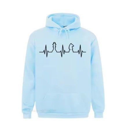 Women's Hoodie with Creative Chess Motif Lisslune