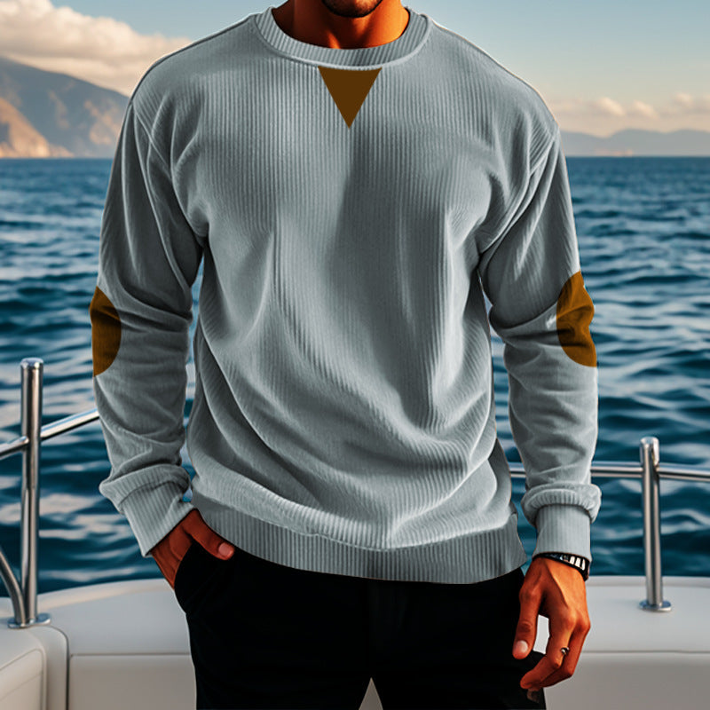 Men's casual knit sweater with accent details and comfortable fit Lisslune