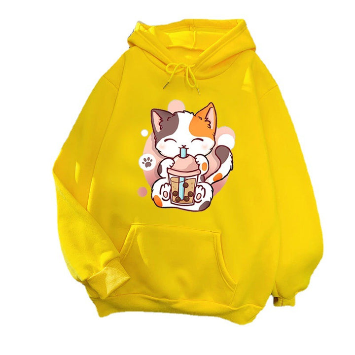Women's hoodie with playful cat motifs Lisslune