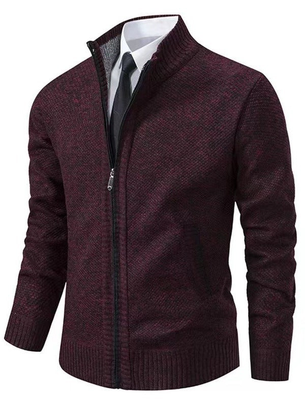 Men's stylish cardigan with zipper and practical pockets Lisslune