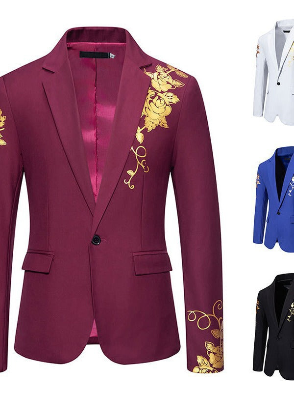 Men's elegant blazer with floral design and high-quality workmanship Lisslune
