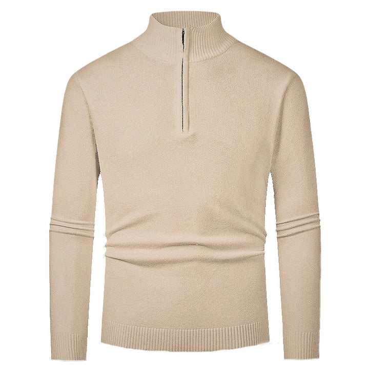 Men's pullover with high collar and zipper Lisslune