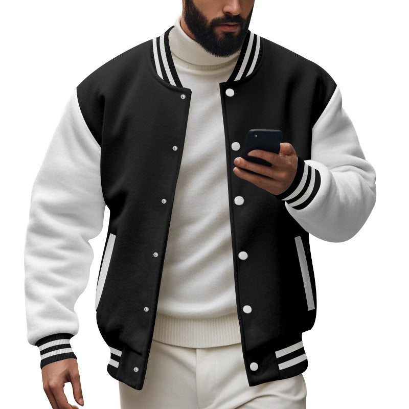 Men's casual bomber jacket with contrasting sleeves and classic cut Lisslune