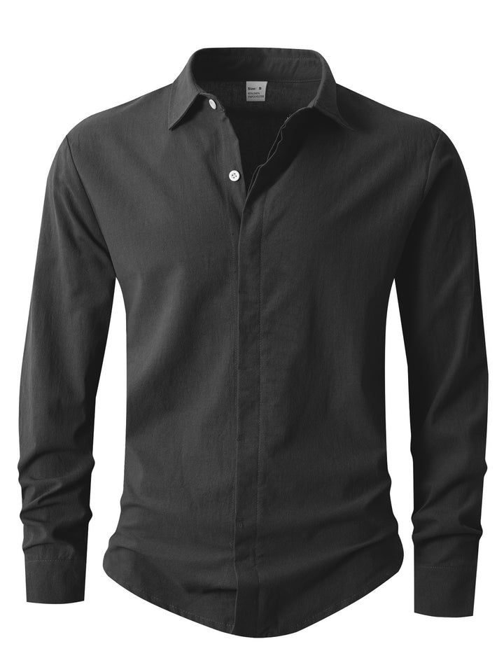 Men's Elegant Casual Shirt with Slim Fit Cut Lisslune
