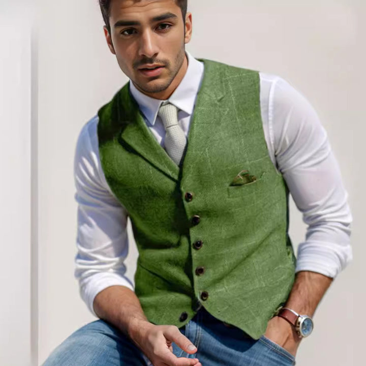 Men's stylish elegant vest with fine fabric Lisslune