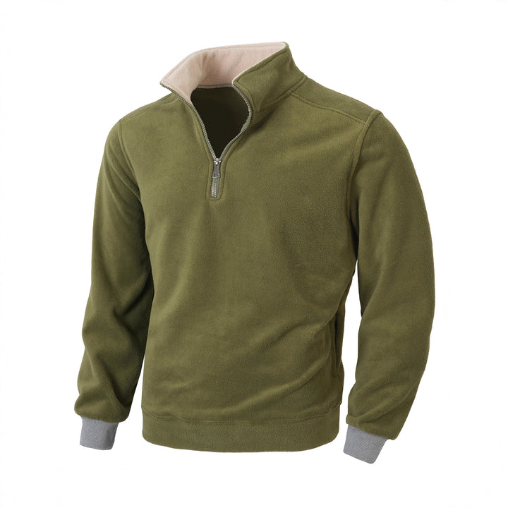 Men's fleece jacket with half-length zipper Lisslune