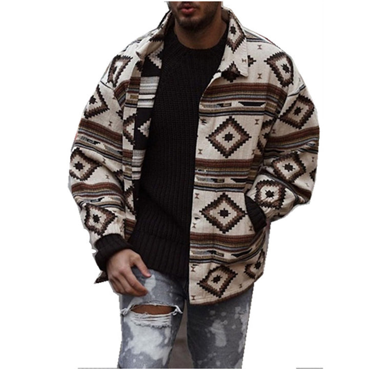 Men's patterned leisure jacket in a modern look with light lining Lisslune