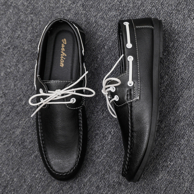 Men's loafers with elegant lacing and non-slip sole Lisslune