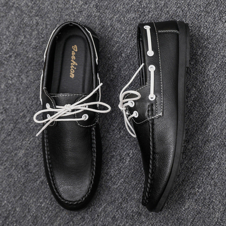 Men's loafers with elegant lacing and non-slip sole Lisslune